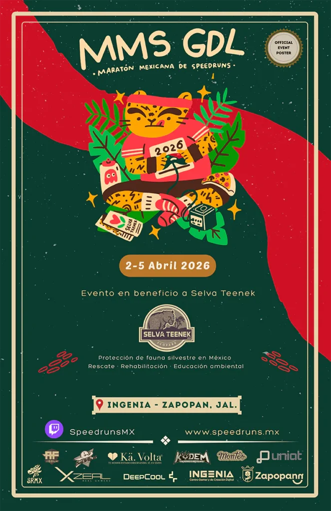 MARATÓN MEXICANA DE SPEEDRUNS Presenta: MMS GDL 2-5 Abril 2026